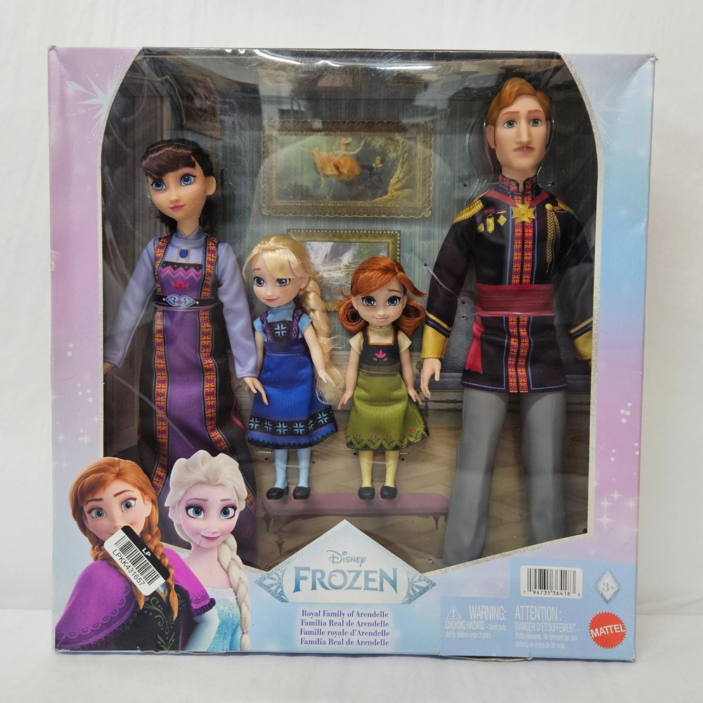 Disney Frozen Royal Family of Arendelle Doll Set Agnarr Iduna Anna Elsa Mattel